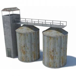 paper kits - silo for model railroad industries
