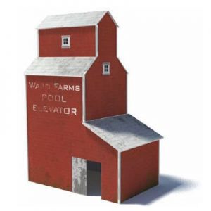 red us grain elevator farm silo model