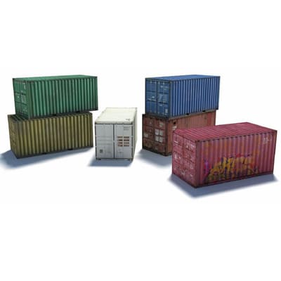 download, print, build ho kits -shipping containers