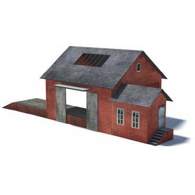printable red goods / freight depot shed