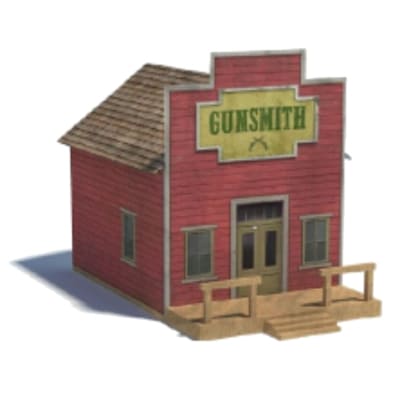 old west railroad models - gunsmith paper kits