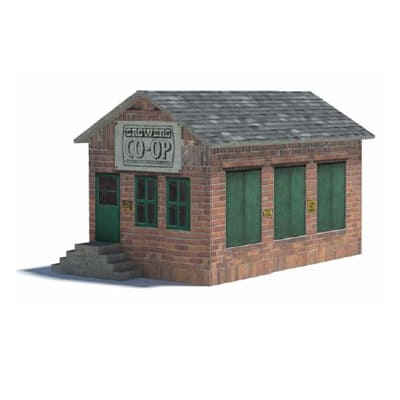 railway yard buildings - 3D brick goods depot