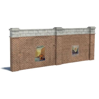 brown brick wall ho scale structures