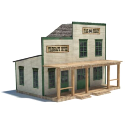 old west models - stage freight depot for ho scale railroads