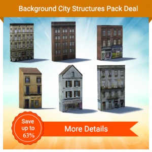 Background Buildings - HO scale background buildings