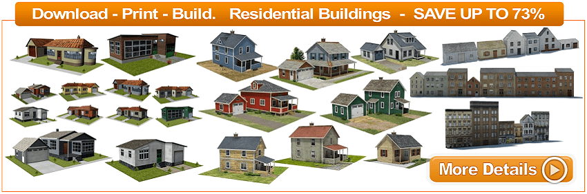 printable plans ho scale buildings and houses