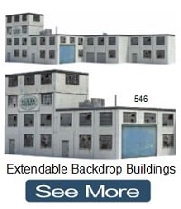 miniature background industry buildings for model train layouts