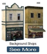 background model railroad buildings stores