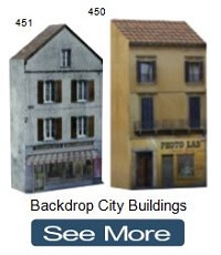 backdrop city buildings scale replicas