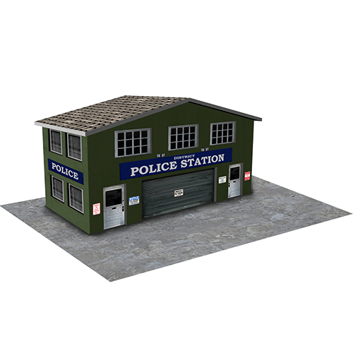 1:150 Railway Police Station Department Outland Model Apartment Building vt 