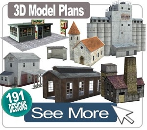 Multi Purpose Building Police or Fire Station Etc Paper Kit Z Scale Building 